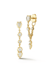 18K "Posey Loop" Diamond Front - to - Back Chain Drop Earrings - Peridot Fine Jewelry - Jade Trau
