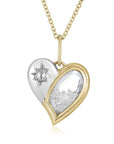 18K & Rosecut Ruby "Afeto Antique" Heart - Shaped "Shake" Pendant Necklace - Peridot Fine Jewelry - Moritz Glik