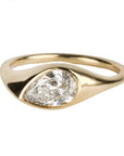 18K Salt & Pepper Diamond "Elation" Signet Ring - Peridot Fine Jewelry - Artemer