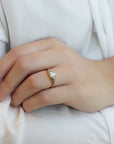 18K Salt & Pepper Diamond "Elation" Signet Ring - Peridot Fine Jewelry - Artemer