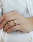 18K Salt & Pepper Diamond "Elation" Signet Ring - Peridot Fine Jewelry - Artemer