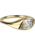 18K Salt & Pepper Diamond "Elation" Signet Ring - Peridot Fine Jewelry - Artemer