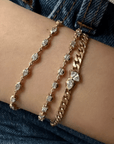 18K Small "Maverick" Tennis-Style Diamond Bracelet - Peridot Fine Jewelry - Jade Trau