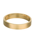 18K Straight Edge Wide Band with Brushed Matte Finish - Peridot Fine Jewelry - Artemer
