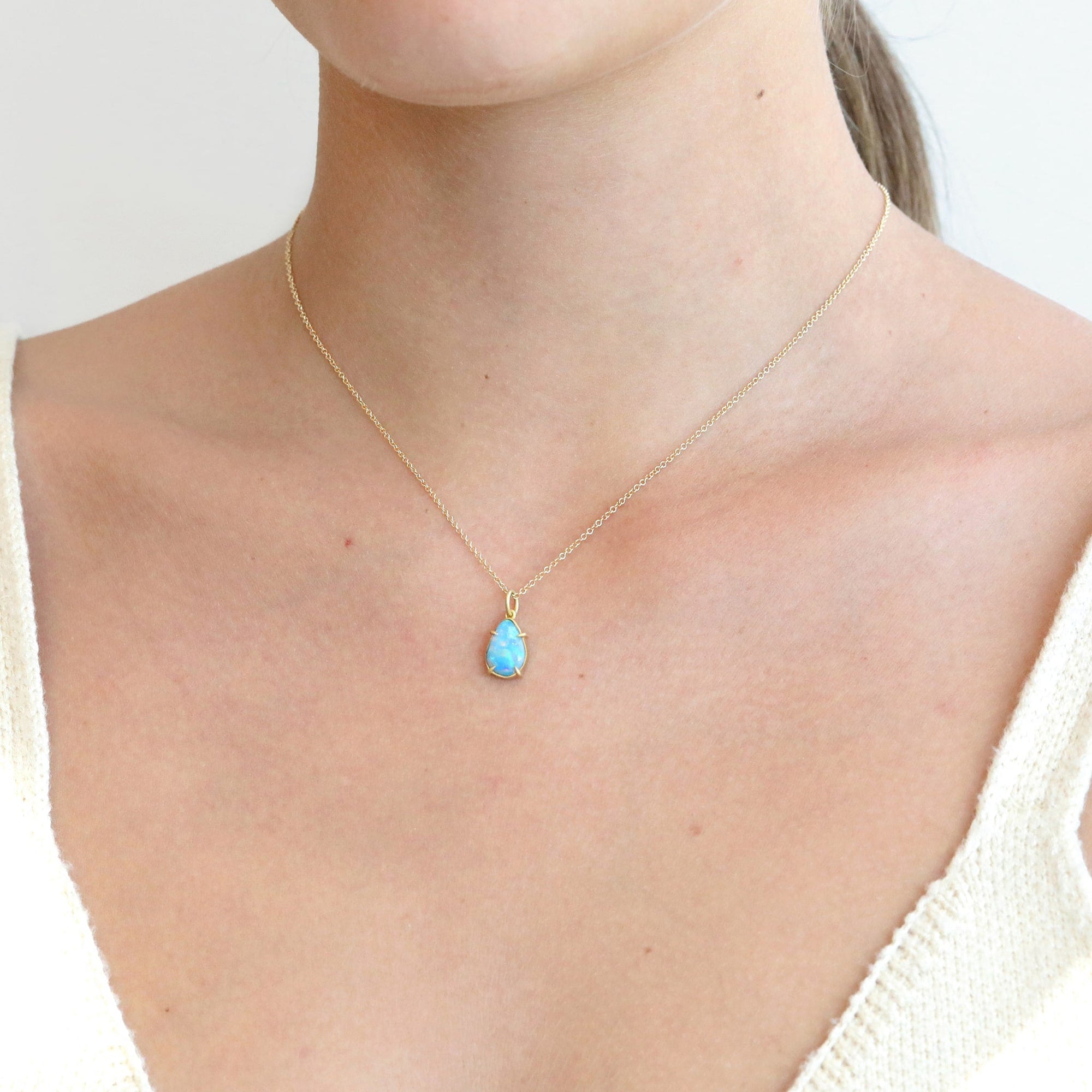 18K Yellow Gold Cable Chain - Peridot Fine Jewelry - Annie Fensterstock