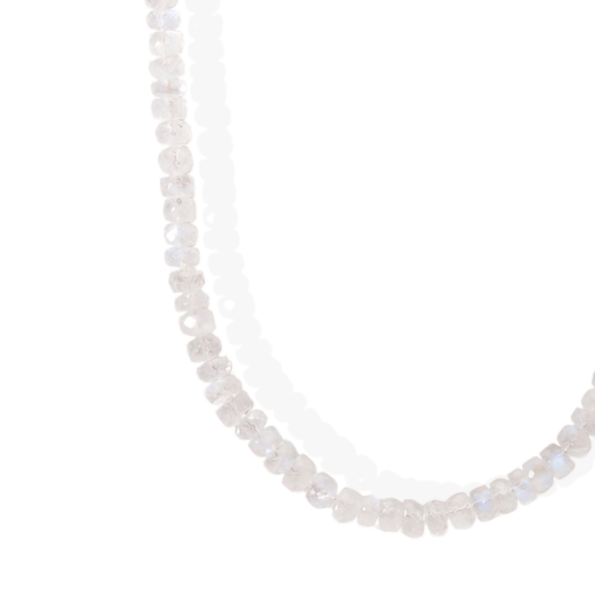 Zahava Faceted Rainbow Moonstone Beaded Necklace – Peridot