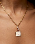10K Gold Swivel with Pave Diamonds