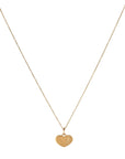 20K "Concave/ Convex" Heart Pendant on Movable Bale - Peridot Fine Jewelry - Caroline Ellen