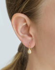 20K Gold and Pave Diamond "Point Up" Teardrop Earrings - Peridot Fine Jewelry - Caroline Ellen