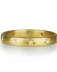 20K Gold Ring with 10 Star-Set Diamonds