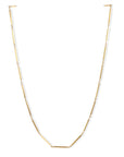 20K Gold Bar Chain Necklace - Peridot Fine Jewelry - Caroline Ellen