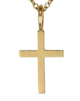 20K Gold Delicate Cross Pendant - Peridot Fine Jewelry - Caroline Ellen