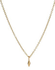 20K Gold Elongated Diamond "Plumb Bob" Pendant - Peridot Fine Jewelry - Caroline Ellen
