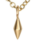 20K Gold Elongated Diamond "Plumb Bob" Pendant - Peridot Fine Jewelry - Caroline Ellen