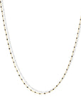 20K Gold Hand Wrapped Faceted Black Diamond Beaded Necklace - Peridot Fine Jewelry - Caroline Ellen