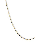 20K Gold Hand Wrapped Faceted Black Diamond Beaded Necklace - Peridot Fine Jewelry - Caroline Ellen