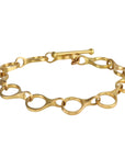 20K Gold Handmade Sailor's Link Bracelet - Peridot Fine Jewelry - Caroline Ellen