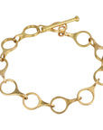 20K Gold Handmade Sailor's Link Bracelet - Peridot Fine Jewelry - Caroline Ellen