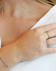 20K Gold Pave Champagne Diamond Ring - Peridot Fine Jewelry - Caroline Ellen