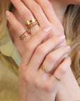 20K Gold Pave Ruby Band - Peridot Fine Jewelry - Caroline Ellen
