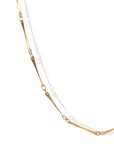 20K Gold "Planished" Link Chain - Peridot Fine Jewelry - Caroline Ellen