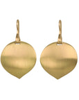 20K Gold Slightly Convex "Rose Petal" Earrings - Peridot Fine Jewelry - Caroline Ellen