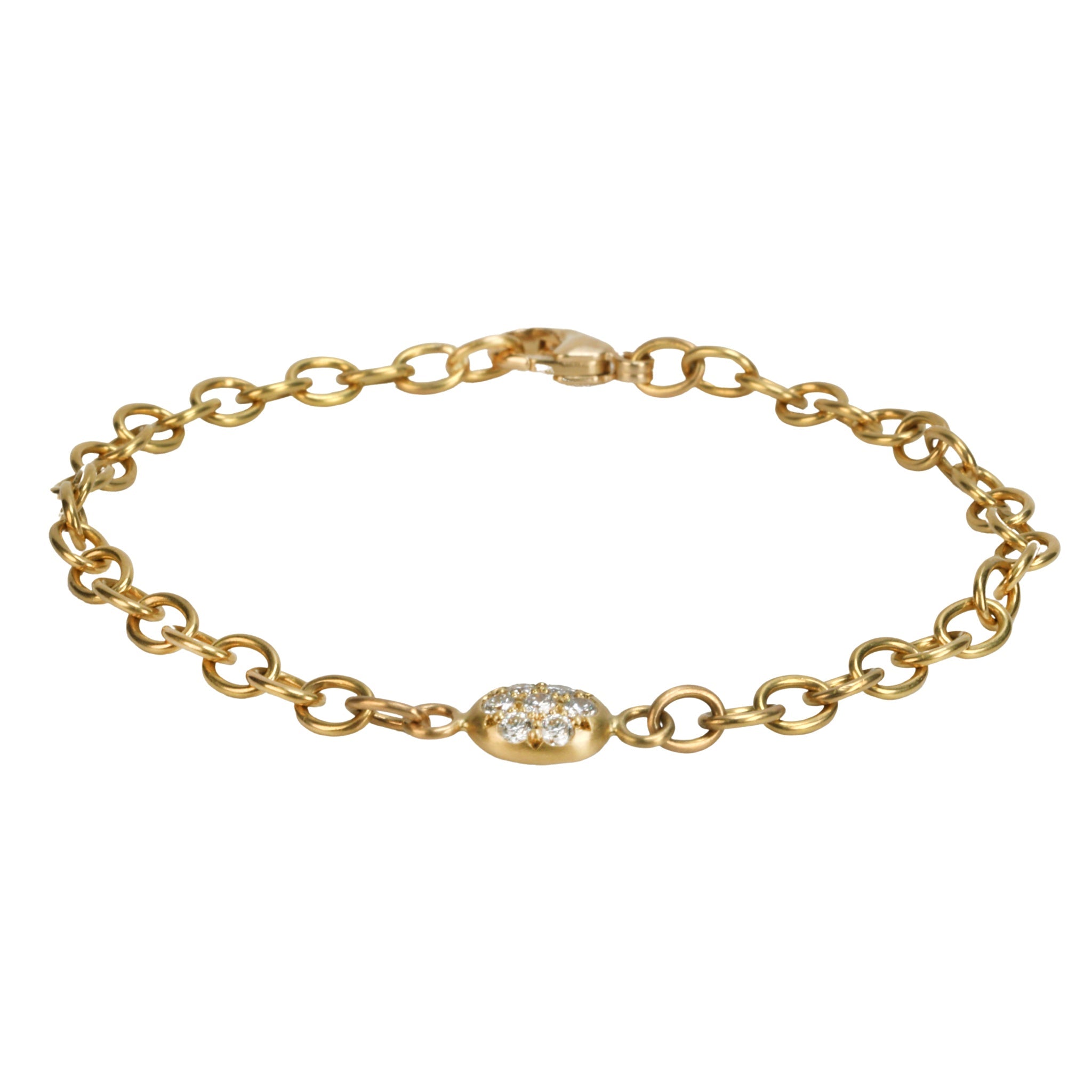 Caroline Ellen 20K Gold Small Pave Diamond 