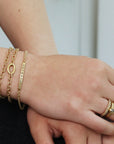 20K Gold Star - Set Cognac Diamond Bar Bracelet - Peridot Fine Jewelry - Caroline Ellen