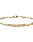 20K Gold Star - Set Cognac Diamond Bar Bracelet - Peridot Fine Jewelry - Caroline Ellen