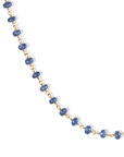 20K Hand - Wrapped Faceted Blue Sapphire Beaded Necklace - Peridot Fine Jewelry - Caroline Ellen