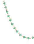 20K Hand - Wrapped Faceted Green Emerald Beaded Necklace - Peridot Fine Jewelry - Caroline Ellen