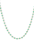 20K Hand - Wrapped Faceted Green Emerald Beaded Necklace - Peridot Fine Jewelry - Caroline Ellen