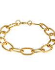 20K Handmade "Airy Cushion" Rectangle Link Bracelet - Peridot Fine Jewelry - Caroline Ellen