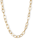 20K Handmade "Flattened Airy Cushion" Chain Necklace - Peridot Fine Jewelry - Caroline Ellen
