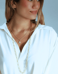 20K Teardrop Pendant with Star - Set Cognac Diamonds - Peridot Fine Jewelry - Caroline Ellen