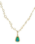 22K & 18K and Australian Opal Doublet "Frame" Pendant - Peridot Fine Jewelry - Petra Class