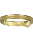 22K & 18K Bezel - Set Round Diamond Ring - Peridot Fine Jewelry - Petra Class