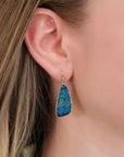22K & 18K Gold Bezel - Set Large Austrailan Opal Doublet Earrings - Peridot Fine Jewelry - Petra Class