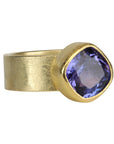 22K & 18K Indigo Colored Tanzanite Ring - Peridot Fine Jewelry - Petra Class