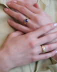 22K & 18K Indigo Colored Tanzanite Ring - Peridot Fine Jewelry - Petra Class