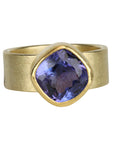 22K & 18K Indigo Colored Tanzanite Ring - Peridot Fine Jewelry - Petra Class
