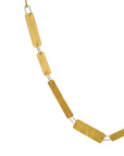 22K & 18K Necklace Featuring Varying Sized Elongated "Strips" - Peridot Fine Jewelry - Petra Class