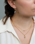 22K Bezel - Set Oval Fancy Light Yellow - Brown Natural Diamond Pendant - Peridot Fine Jewelry - Caroline Ellen