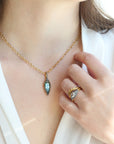 22K & Diamond "Curved Wheat" Band - Peridot Fine Jewelry - Cathy Waterman