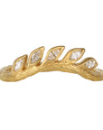 22K Gold and Diamond Curved "Wheat" Band - Peridot Fine Jewelry - Cathy Waterman