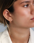 22K Gold and Ruby "Triple Hexagonal" Earrings - Peridot Fine Jewelry - Cathy Waterman