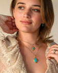 22K Gold "Arabesque" Peruvian Opal Pendant - Peridot Fine Jewelry - Cathy Waterman