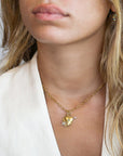 22K Gold & Blue Sapphire "Arrow Heart" Charm - Peridot Fine Jewelry - Cathy Waterman