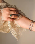 22K Gold "Garland" Ring with Emerald and Marquise Diamonds - Peridot Fine Jewelry - Cathy Waterman