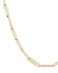 22K Gold Handmade Paperclip Chain in 17" - Peridot Fine Jewelry - Rosanne Pugliese